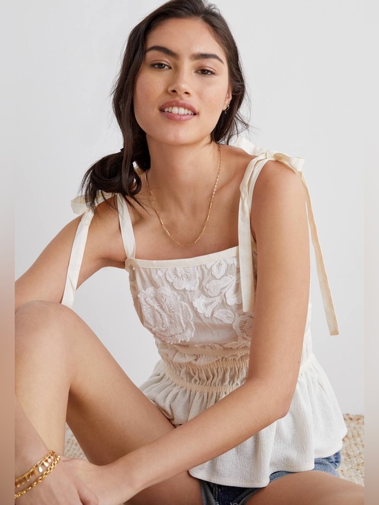 Anthropologie Tops - Anthropologie- Current Air Smocked Lace Tank